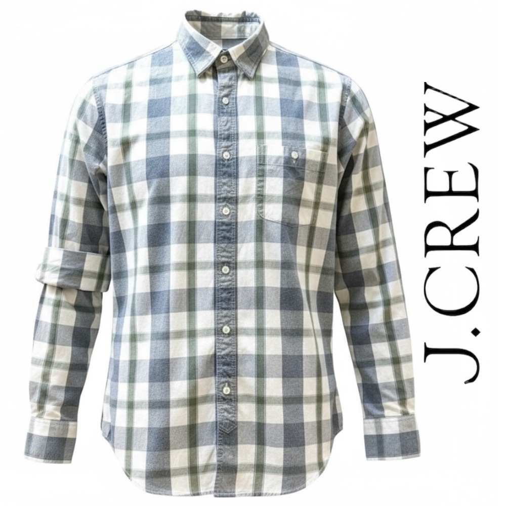 J.Crew JASPÉ Long Sleeve Button Down Shirt in Spring Plaid - Size Medium